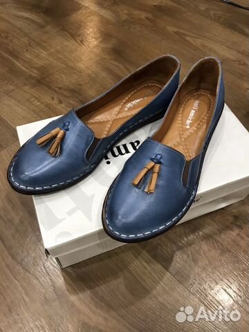 Балетки кожаные
