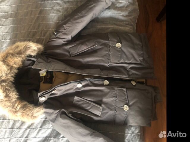 Woolrich парка с мехом на капюшоне