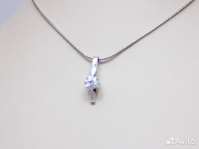 Серебряный кулон С цирконом 1,0 грамм