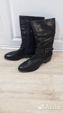 Сапоги зимние кожаные, черные, 38 размер Сапоги зимние кожаные, черные, 38 размер