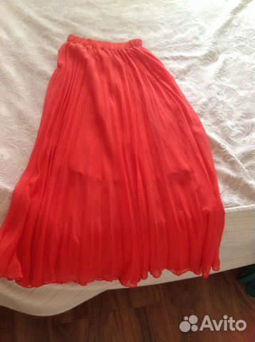 Юбка в пол коралловая Юбка в пол коралловая