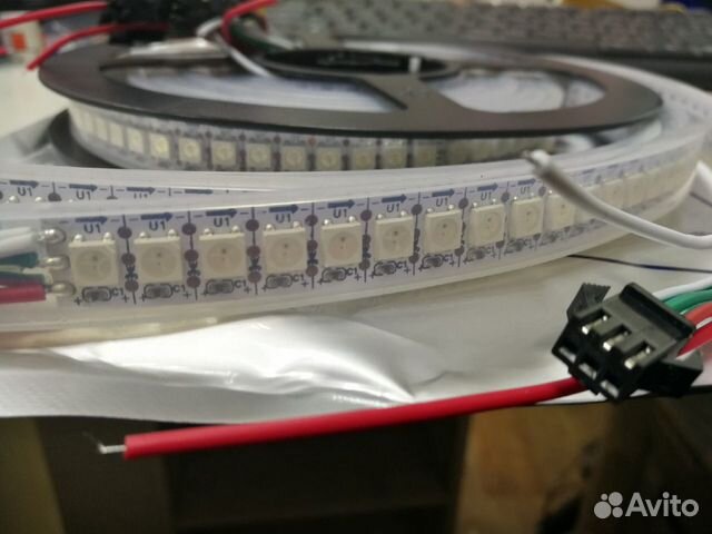 Светодиодная лента WS2812B; 144 led/m, IP67 Светодиодная лента WS2812B; 144 led/m, IP67