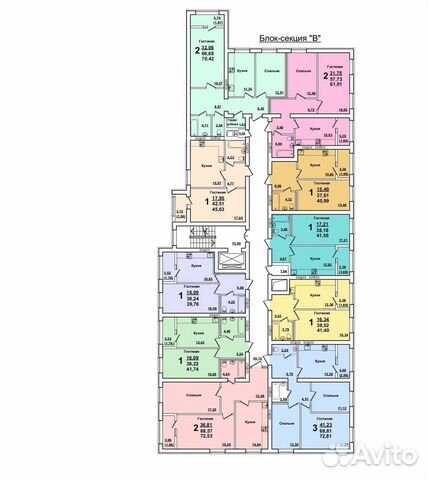 1-к квартира, 41.4 м², 6/10 эт.