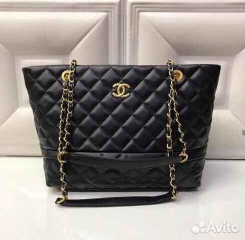 Новая женская сумка натуральная кожа Chanel черная Новая женская сумка натуральная кожа Chanel черная
