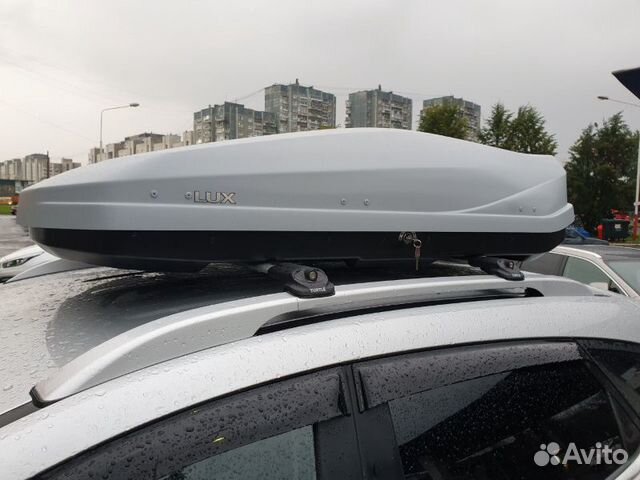 Бокс на крышу LUX irbis 450L Серый