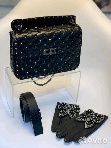 Сумка Valentino Garavani Rockstud Spike черная
