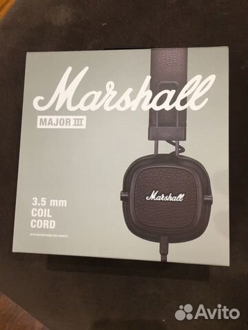 Новые наушники Marshall Major III коричневые