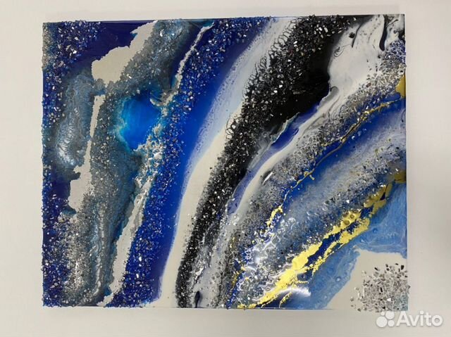 Картина эпоксидной смолой, resin art 