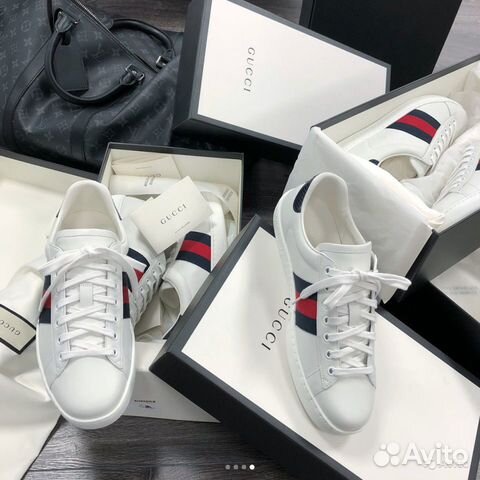 Кеды Гучи gucci из натуральной кожи 2018