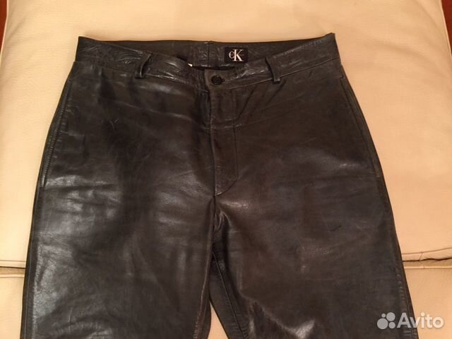 Брюки кожаные мужские Calvin Klein 48 размера