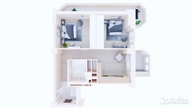 1-к квартира, 62.6 м², 22/24 эт. 1-к квартира, 62.6 м², 22/24 эт.