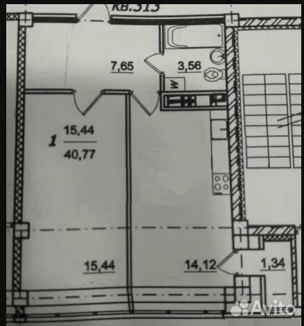 1-к квартира, 42.1 м², 4/16 эт.