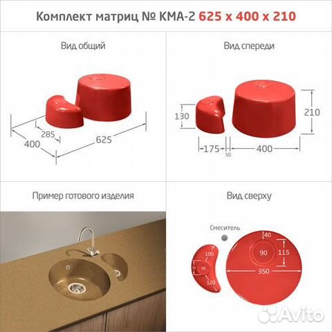 Матрицы для производства интегрированных моек