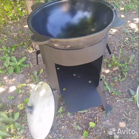 Узбекский казан на 12 литров с печью Узбекский казан на 12 литров с печью