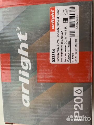 Блок питания HTS-100-24-FA (24V, 4,5A, 100W)