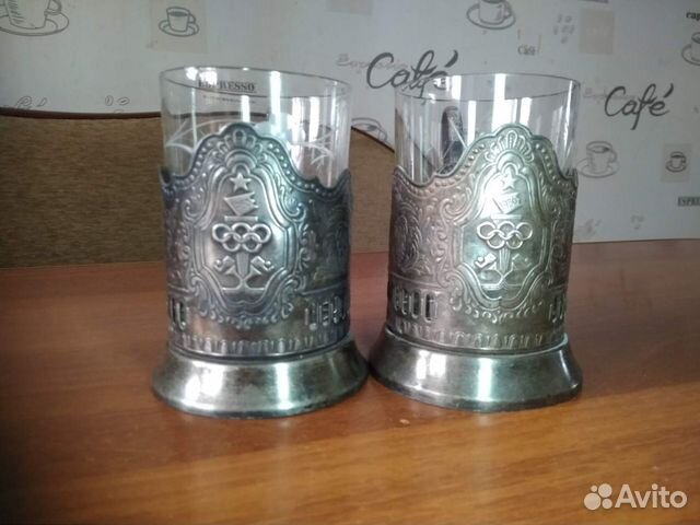 Подстаканники олимпийские со стаканами