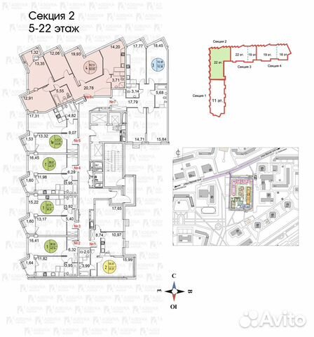 4-к квартира, 103 м², 18/22 эт. 4-к квартира, 103 м², 18/22 эт.