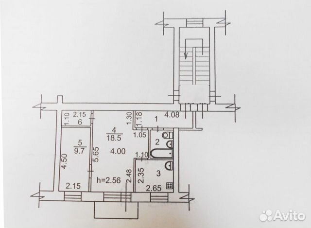 2-к квартира, 45 м², 5/5 эт.