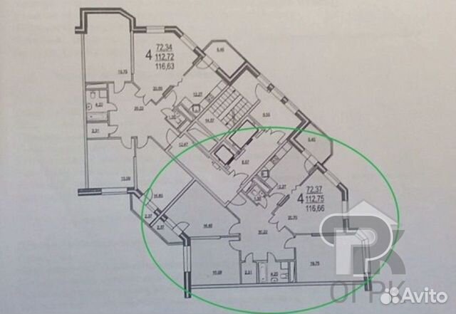 4-к квартира, 116.7 м², 3/11 эт. 4-к квартира, 116.7 м², 3/11 эт.