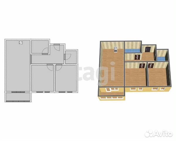 2-к квартира, 62.1 м², 7/14 эт.