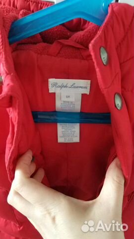 Зимний комбинезон на пуху Ralph Lauren до 6 мес