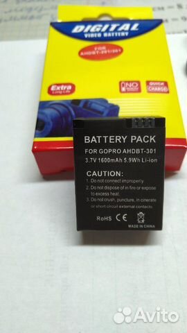 Аккумулятор для экшн-камеры palo 1600 мАч для GoPr Аккумулятор для экшн-камеры palo 1600 мАч для GoPr