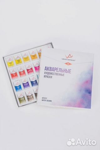 Краски художественные акварельные, 24 цв Краски художественные акварельные, 24 цв