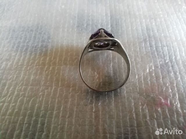 Кольцо серебро 875 проба Звезда