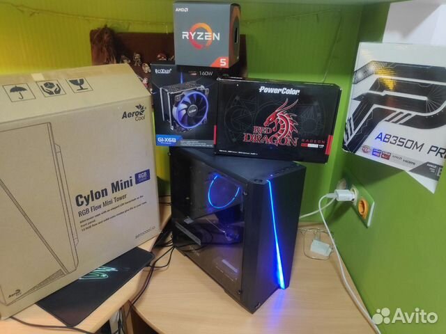 Игровой пк Ryzen 5 2600+16GB+RX470 4GB+SSDm2+HDD Игровой пк Ryzen 5 2600+16GB+RX470 4GB+SSDm2+HDD