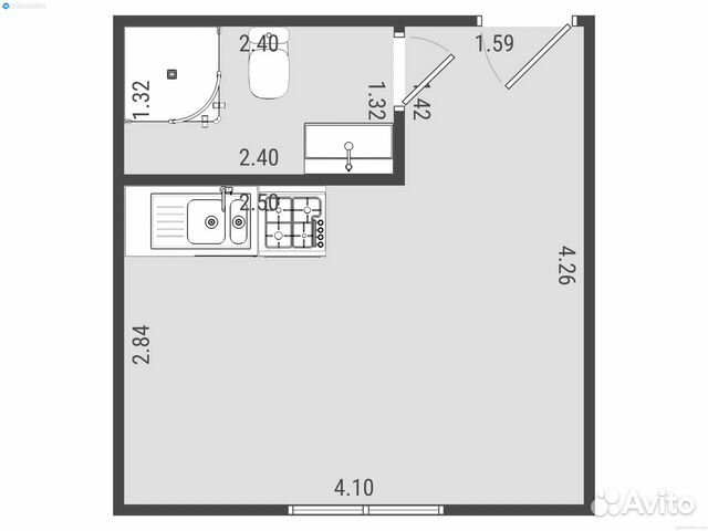 Студия, 17 м², 1/12 эт. Студия, 17 м², 1/12 эт.