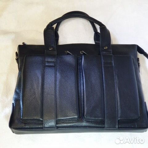 Мужской портфель натуральная кожа чёрный Мужской портфель натуральная кожа чёрный