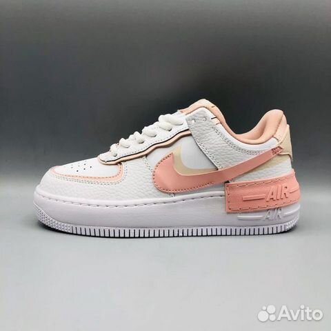 Кроссовки Nike Air Force 1 Low Shadow бело-розовые Кроссовки Nike Air Force 1 Low Shadow бело-розовые