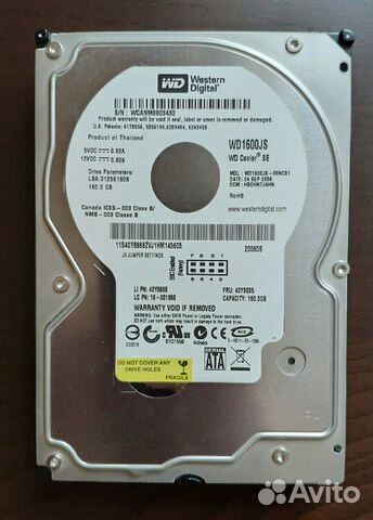 Жесткий диск Western Digital, 160 Gb