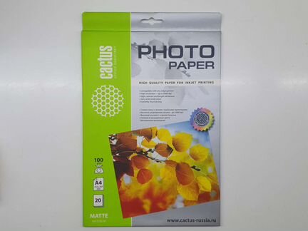 Фотобумага а4 матовая 100гр