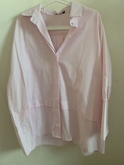 Рубашка trends brands нежно розовая Овер сайз