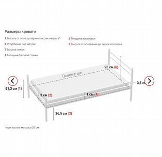 Кровать кованная белая