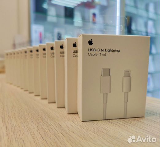 Кабель Apple USB Type-C - Lightning, 1 м, белый