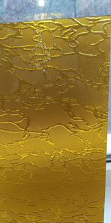 Стекло жёлто-оранжевое для витража мебели двери