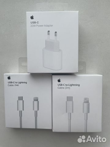 Кабель для iPhone USB-C to lightning /блок 20W