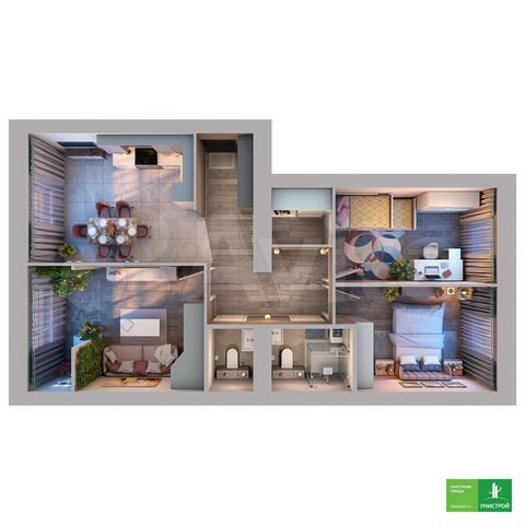 3-к. квартира, 75,7 м², 2/11 эт.