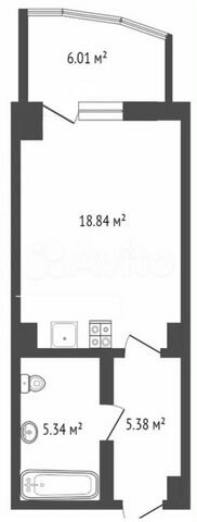 Квартира-студия, 30 м², 10/22 эт.