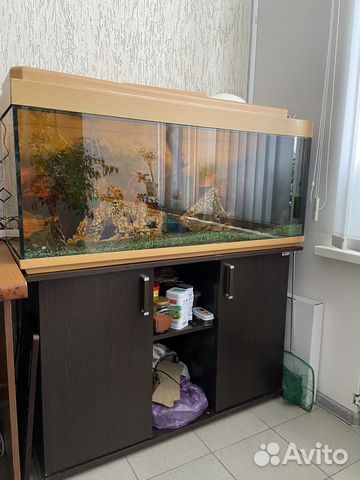 Аквариум 250 литров с тумбой