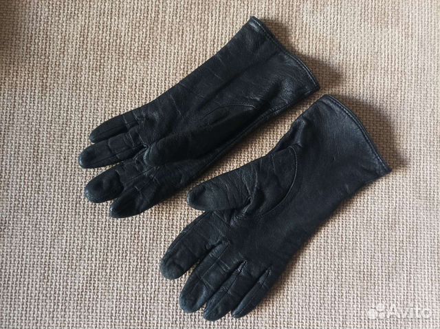 Перчатки демисезонные кожаные женские