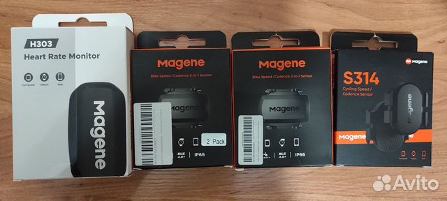 Датчики Magene скорости и каденса S3+ пульса H303