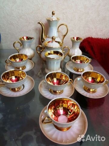 Сервиз кофейный с позолотой