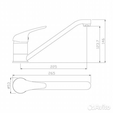 Смеситель для кухни milardo flmsb00M05 Flat-M