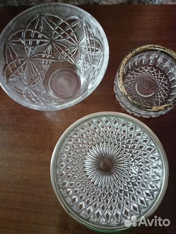 Ваза для фруктов, салатницы СССР хрусталь
