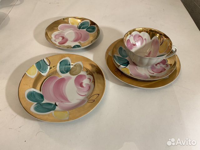 Рисовый фарфор.Чайные пары. Дракон. Китай