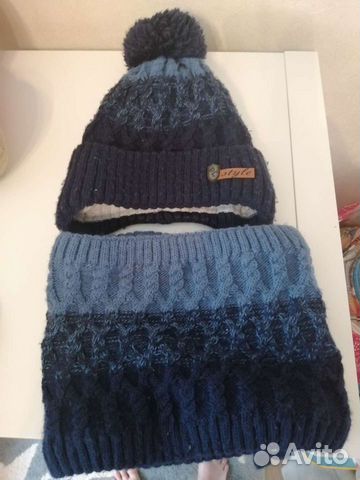 Комплект шапка и шарф для мальчика