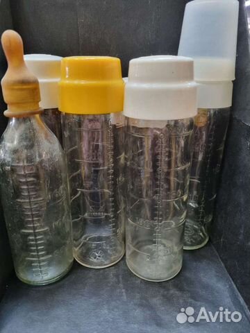 Бутылочка детская. Для кормления. Стекло. СССР. Им